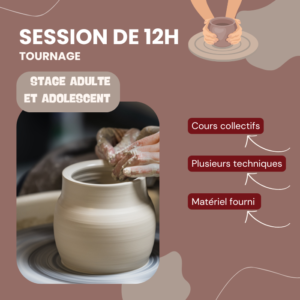 stage tournage poterie 12H
