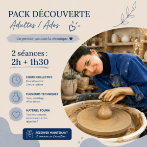 Stage pack découverte poterie adulte - 2 séances