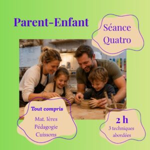 Atelier poterie famille à Béziers | Séance Quatro – Atelier ZAB