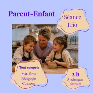 Séance poterie trio à Béziers | Atelier créatif famille – Atelier ZAB
