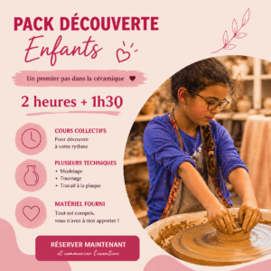 Stage pack découverte poterie enfant - 2 séances