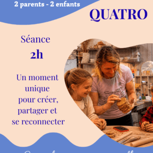 Séance poterie en famille